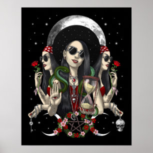 Poster Hecate Triple Lune déesse