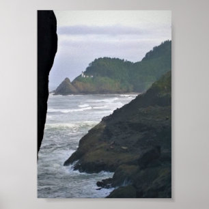 Poster Heceta Head Lighthouse & Sea Lions, OU