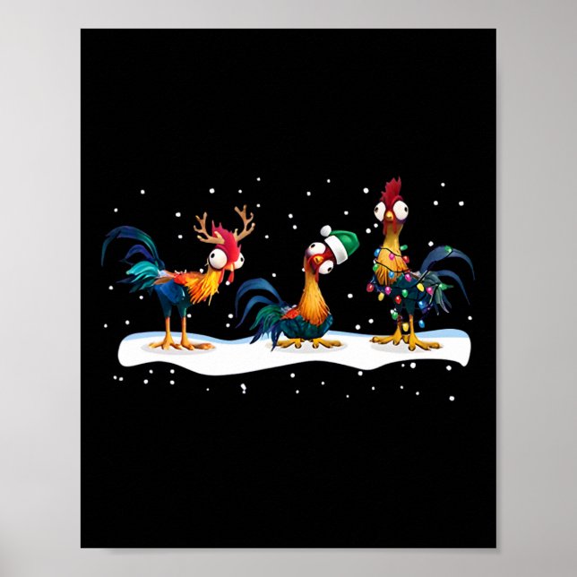 Poster Hei Hei Chicken Christmas - Uni (Devant)