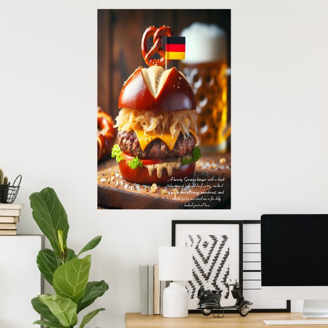 Poster Heidelberg Haus Burger Delight 24x36 (Bureau à domicile)