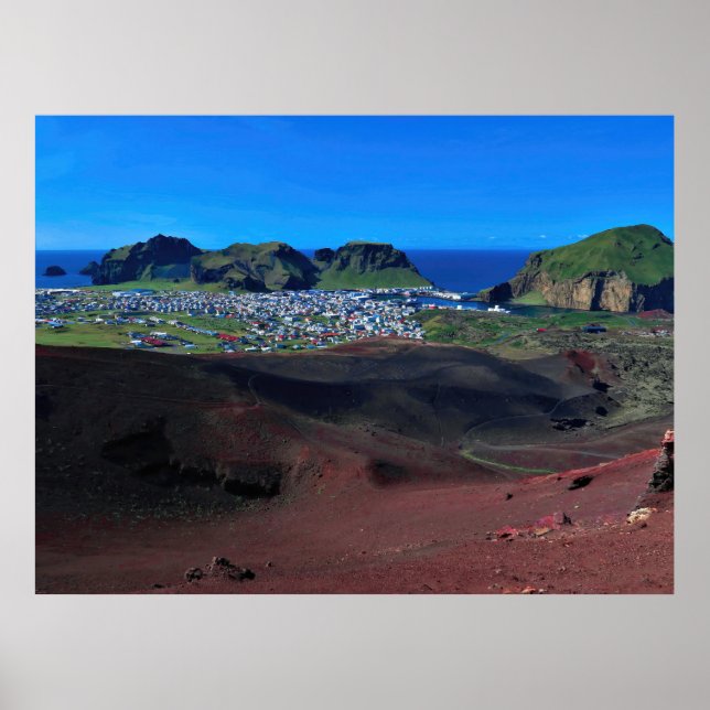Poster Heimaey de Eldfell (Devant)