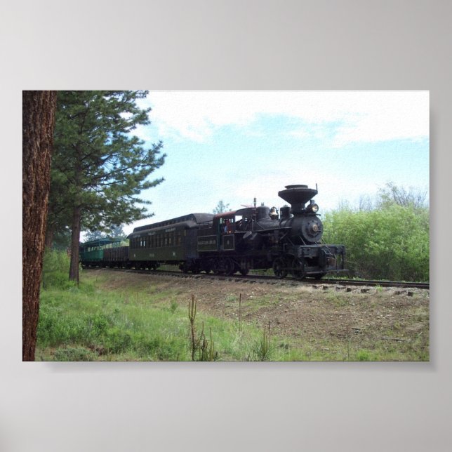 Poster Heisler no 3 avec train de voyageurs (Devant)