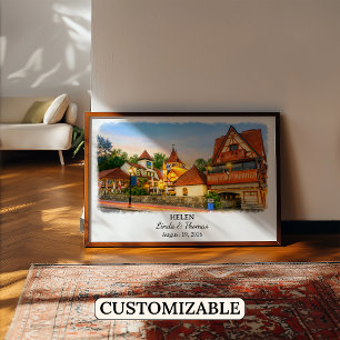 Poster Helen Georgia Poster, Aquarelle, Sur mesure