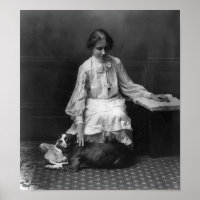 Helen Keller avec le chien