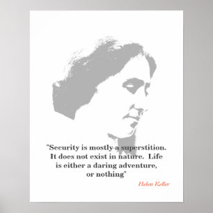 Poster Helen Keller Cite Sur La Sécurité