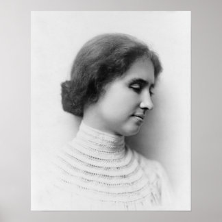 Poster Helen Keller profil vintage photo