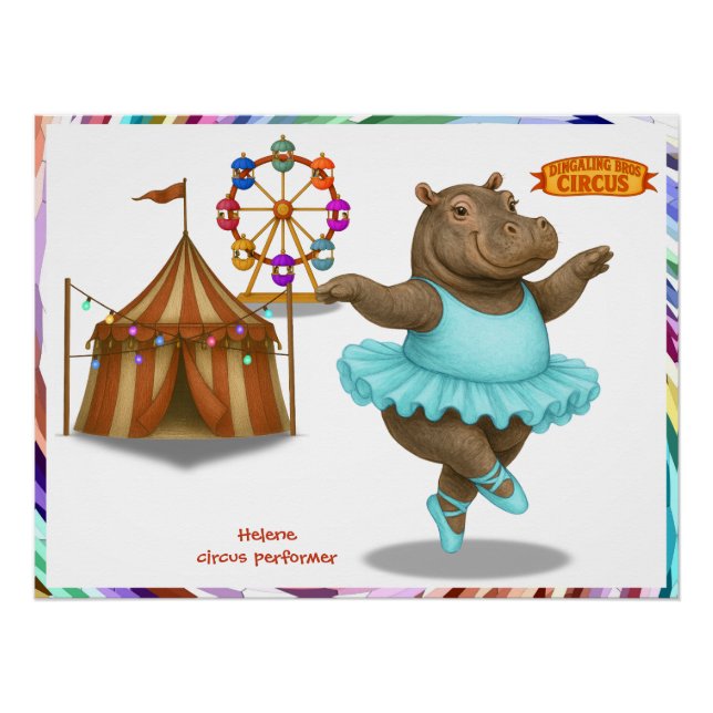 Poster Helene circus performer (Devant)