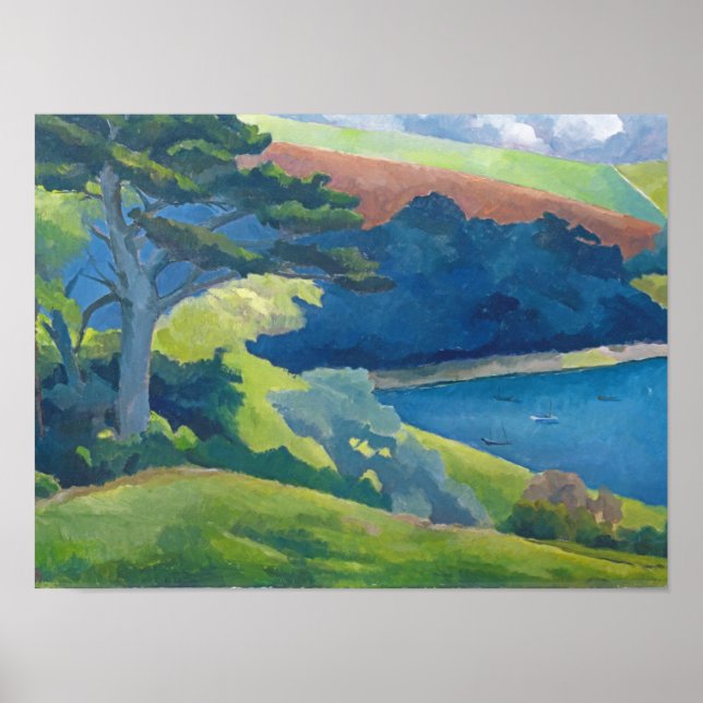 Poster Helford Passage Cornwall (Devant)