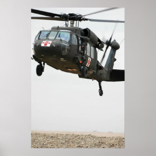 Poster Hélicoptère à Hawk noir UH-60A