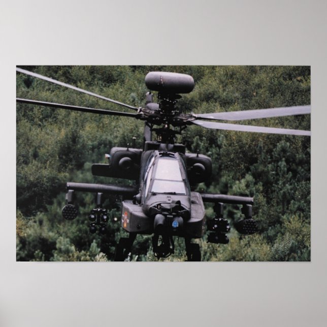 Poster Hélicoptère Apache AH-64 (Devant)