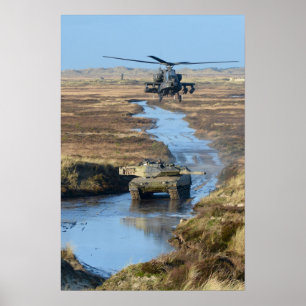 Poster Hélicoptère Apache AH-64