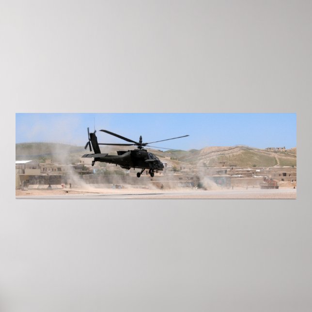 Poster Hélicoptère Apache AH-64 (Devant)