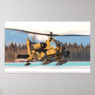 Poster Hélicoptère Apache AH-64