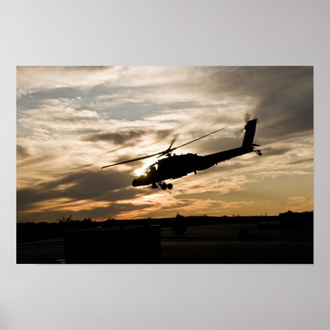Poster Hélicoptère Apache AH-64D (Devant)
