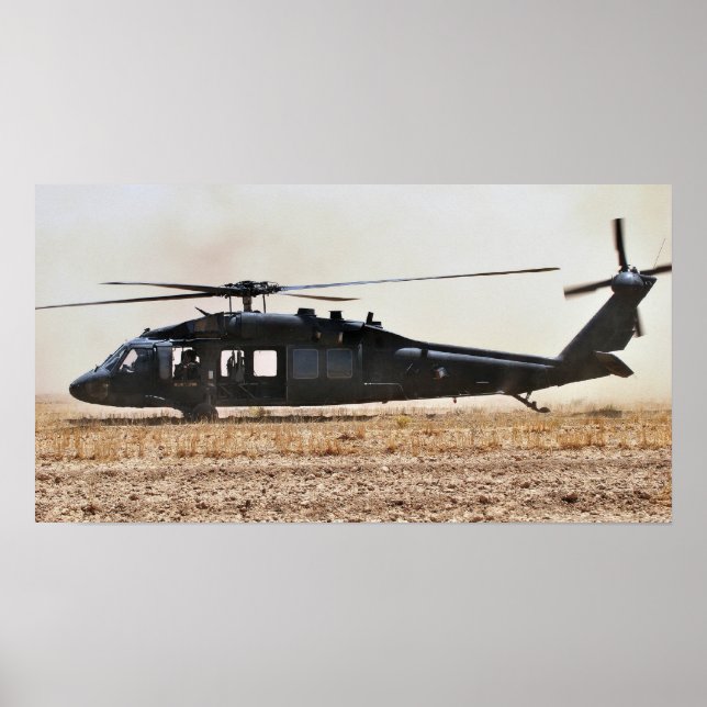 Poster Hélicoptère de Black Hawk UH-60 (Devant)
