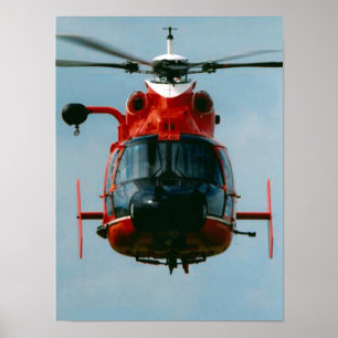 Poster Hélicoptère de dauphin de la garde côtière HH-65
