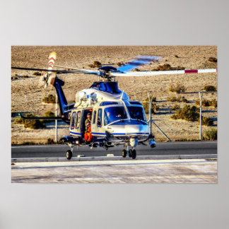 Poster Hélicoptère de police