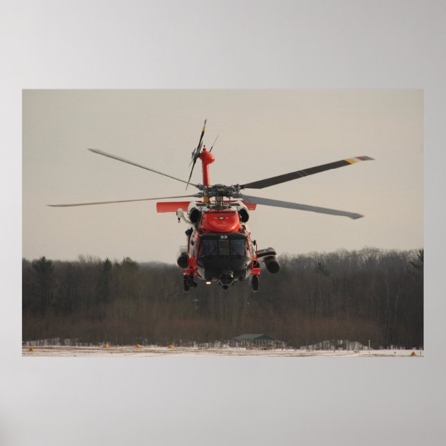 Poster Hélicoptère Jayhawk MH-60 de la Garde côtière (Devant)