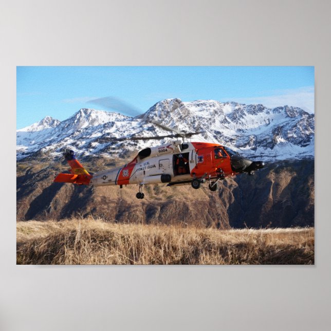 Poster Hélicoptère Jayhawk MH-60 de la Garde côtière (Devant)