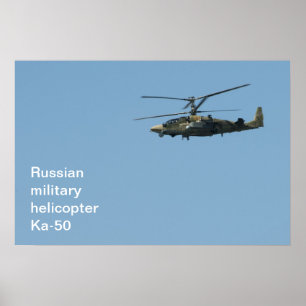 Poster hélicoptère militaire russe Ka-50