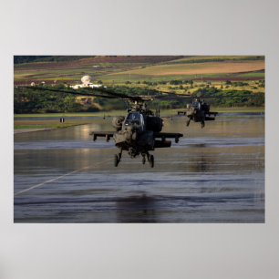 Poster Hélicoptères Apache AH-64