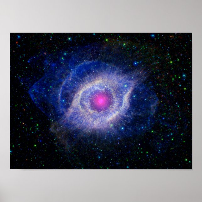 Poster Helix Nebula NASA Purple (Devant)