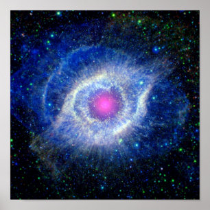 Poster Helix Nebula Œil de Dieu dans l'espace Photo en ul