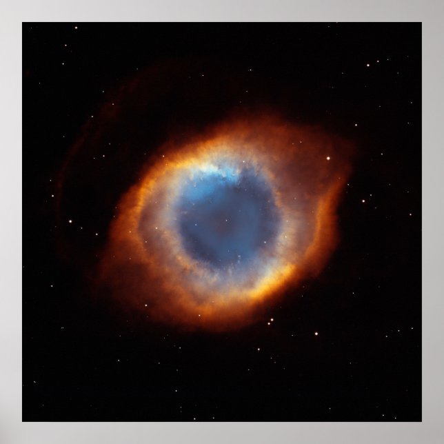Poster Helix Nebula "OEil de Dieu" Télescope Hubble (Devant)