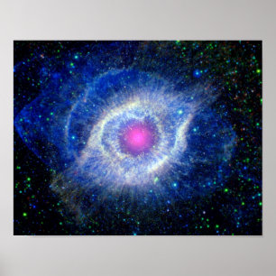 Poster Helix Nebula Œil ultraviolet de Dieu Photo de l'es