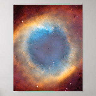 Poster Helix Nebula par Hubble
