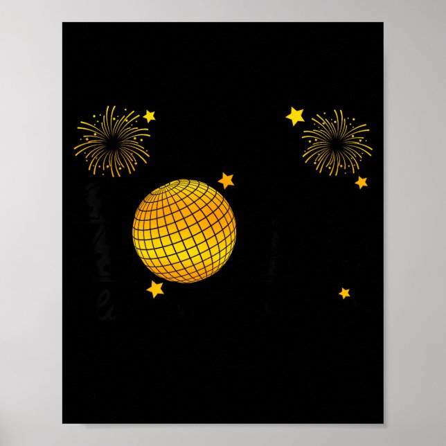 Poster Hello 2026 Happy New Year 2026 Coquette Bow Disco  (Devant)