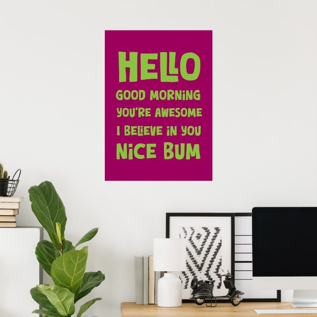Poster Hello Nice Bum (Bureau à domicile)