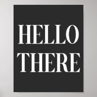 Hello There Design de typographie noir et blanc