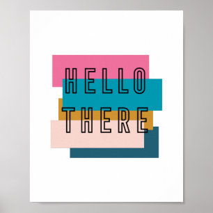 Poster Hello There Design graphique de typographie