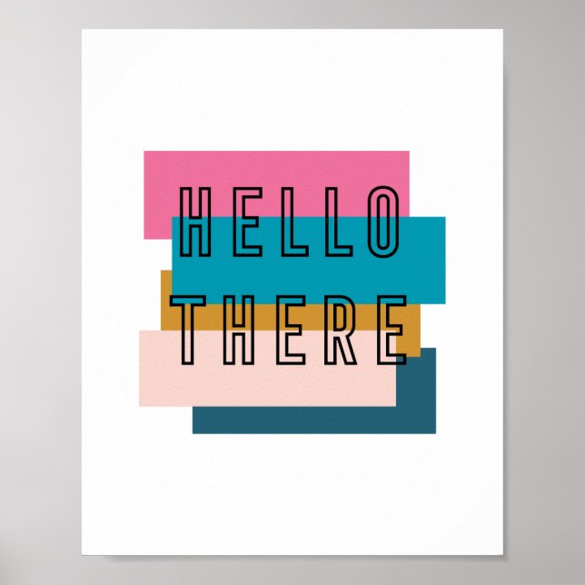 Poster Hello There Design graphique de typographie (Devant)