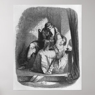Poster Heloise et Abelard s'embrasser