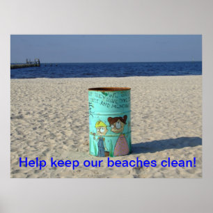 Poster Help keep our beaches clean!