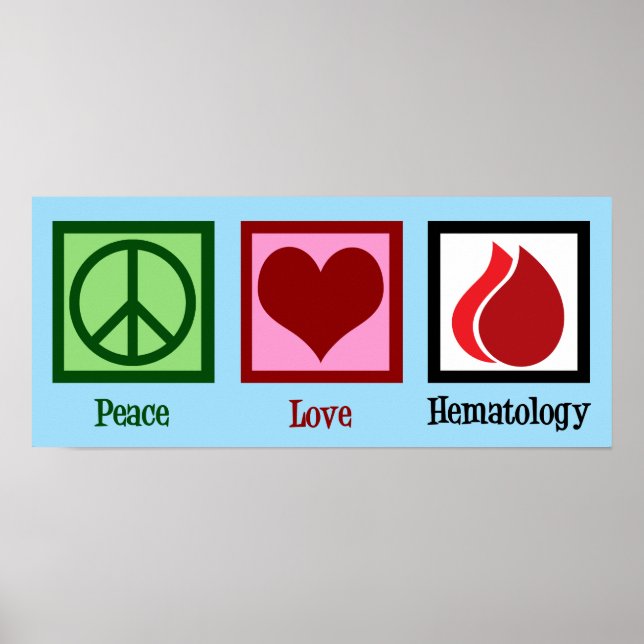 Poster Hématologie de l'amour pour la paix (Devant)