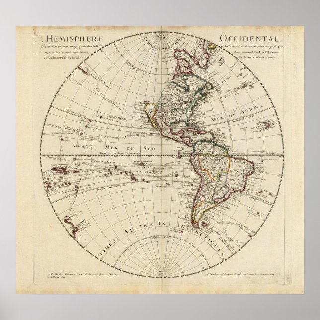 Poster Hémisphère occidental 13 (Devant)