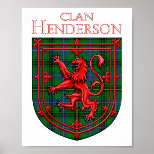 Poster Henderson Tartan Scottish Plaid Lion Rampant