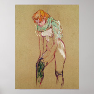 Poster Henri de Toulouse-Lautrec   Woman Pulling Up her S