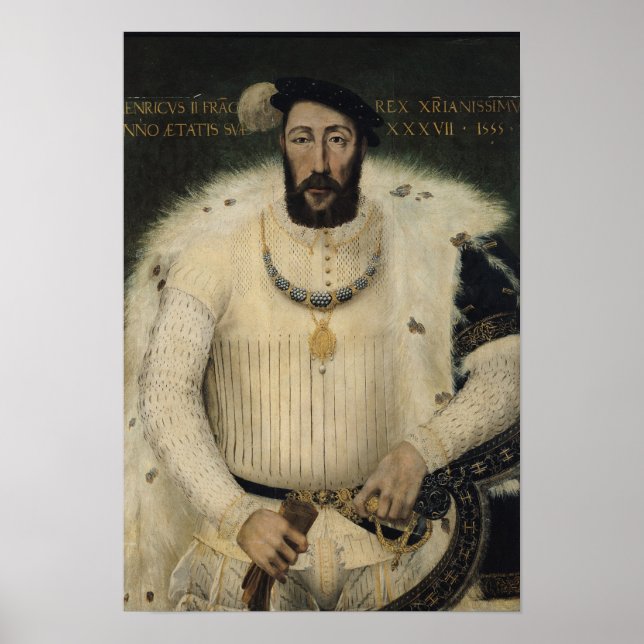 Poster Henri II, Roi de France, 1555 (Devant)