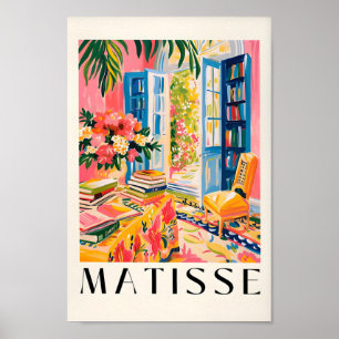 Poster Henri Matisse Bookish Art Print, Bibliothèque esth