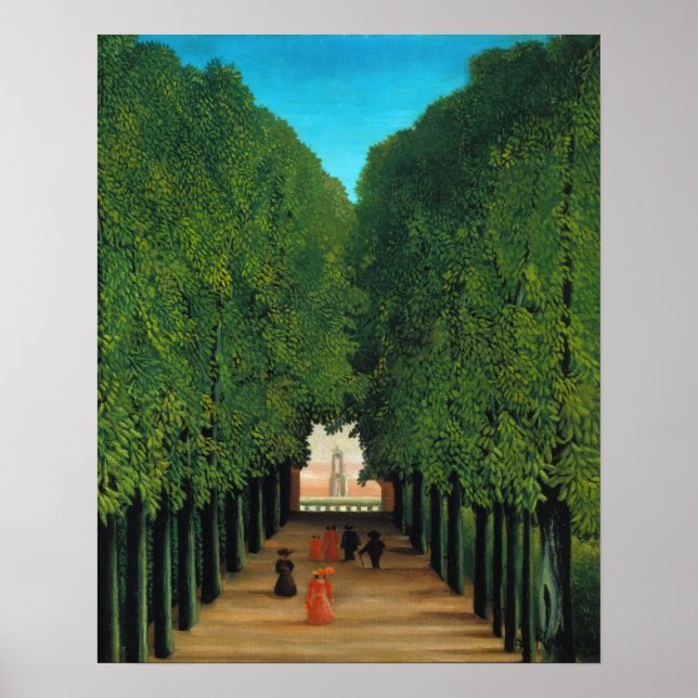 Poster Henri Rousseau, Avenue dans le Parc à Saint Cloud (Devant)