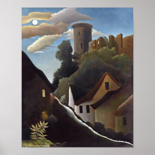 Poster Henri Rousseau - Château à Lune (Le Donjon)