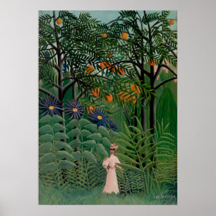 Poster Henri Rousseau - Femme dans la forêt