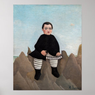 Poster Henri Rousseau - Garçon sur les rochers