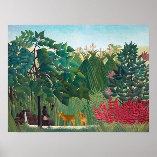 Poster Henri Rousseau - La cascade (Devant)