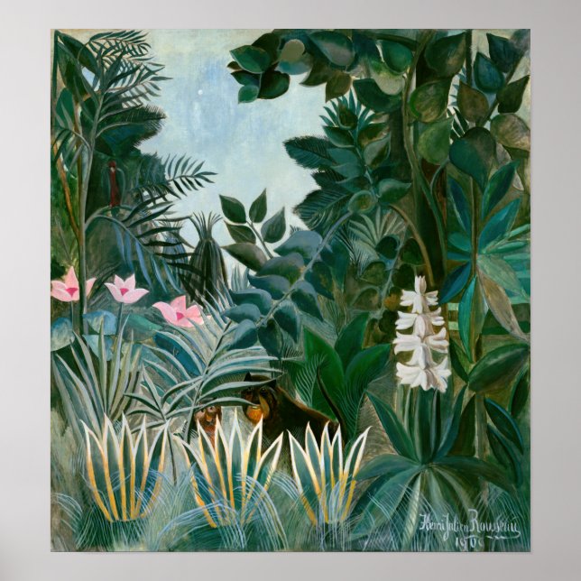Poster Henri Rousseau - La jungle équatoriale (Devant)