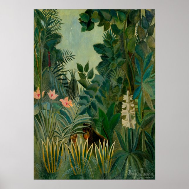 Poster Henri Rousseau - La jungle équatoriale (Devant)